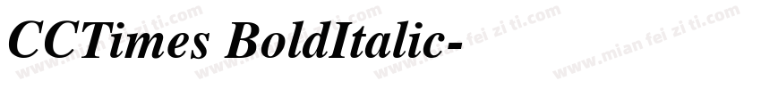 CCTimes BoldItalic字体转换